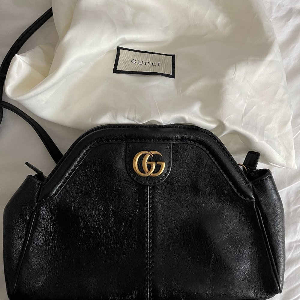 Gucci Re(Belle) Small Black Leather Cross Body Bag (Gucci Rebelle Bag)